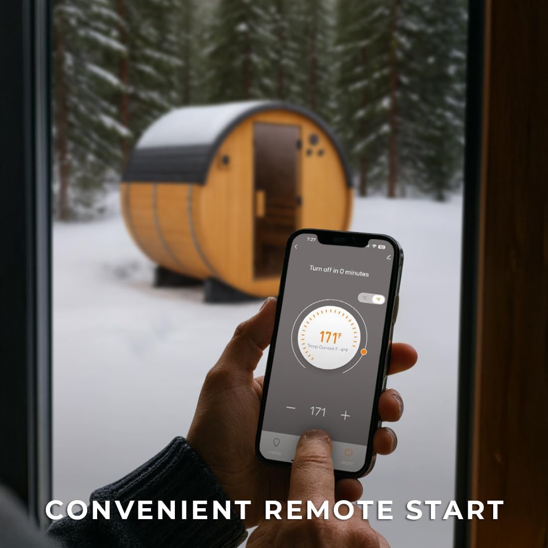 Backyard Discovery Paxton 4-6 Person Traditional Cedar Outdoor Barrel Sauna