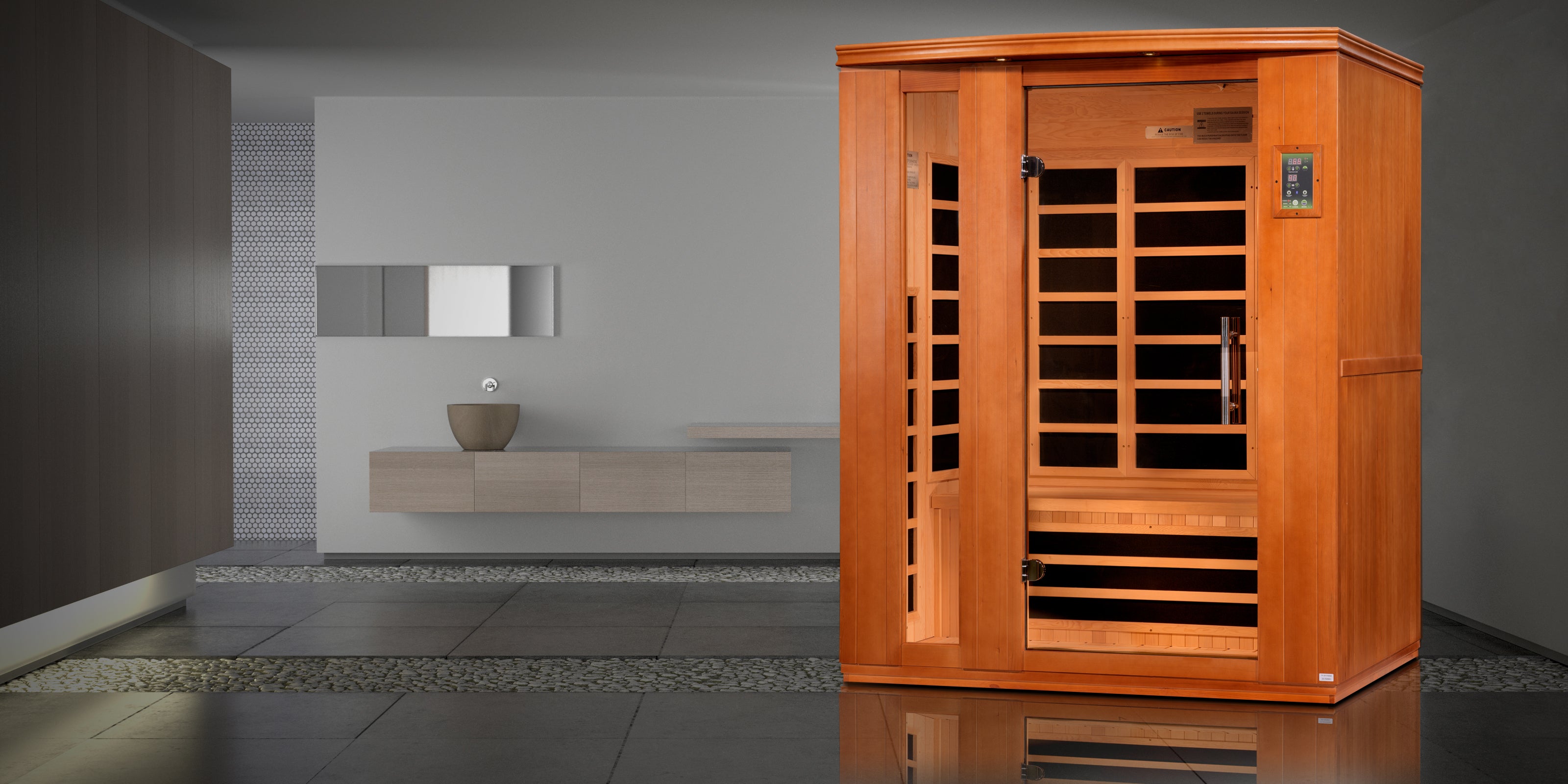 Dynamic "Lugano" 3 Person Low EMF Far IR Sauna (DYN-6336-02)