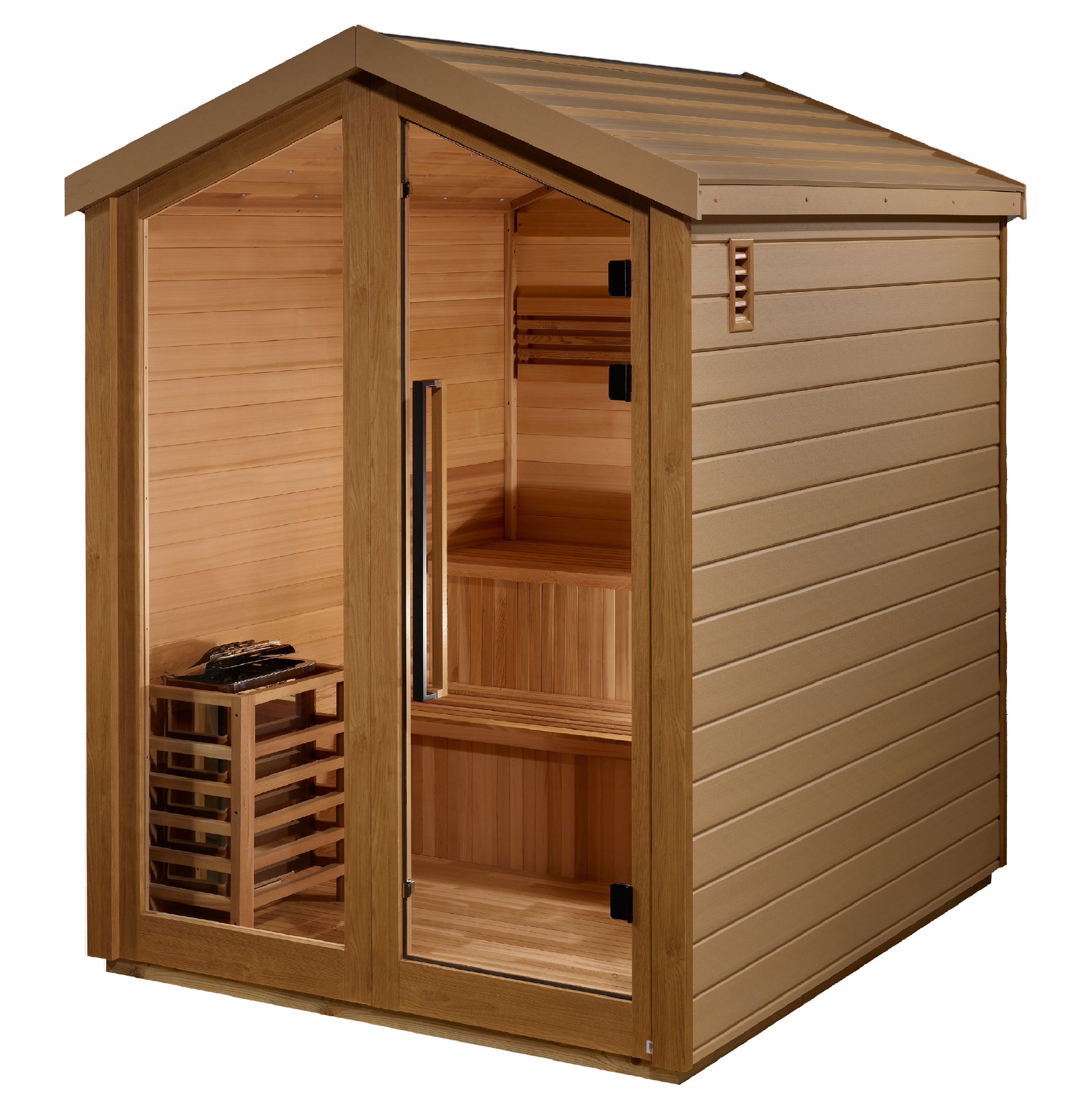 Golden Designs "Savonlinna" 3 Person Barn Outdoor Traditional Sauna (GDI-8503-01)