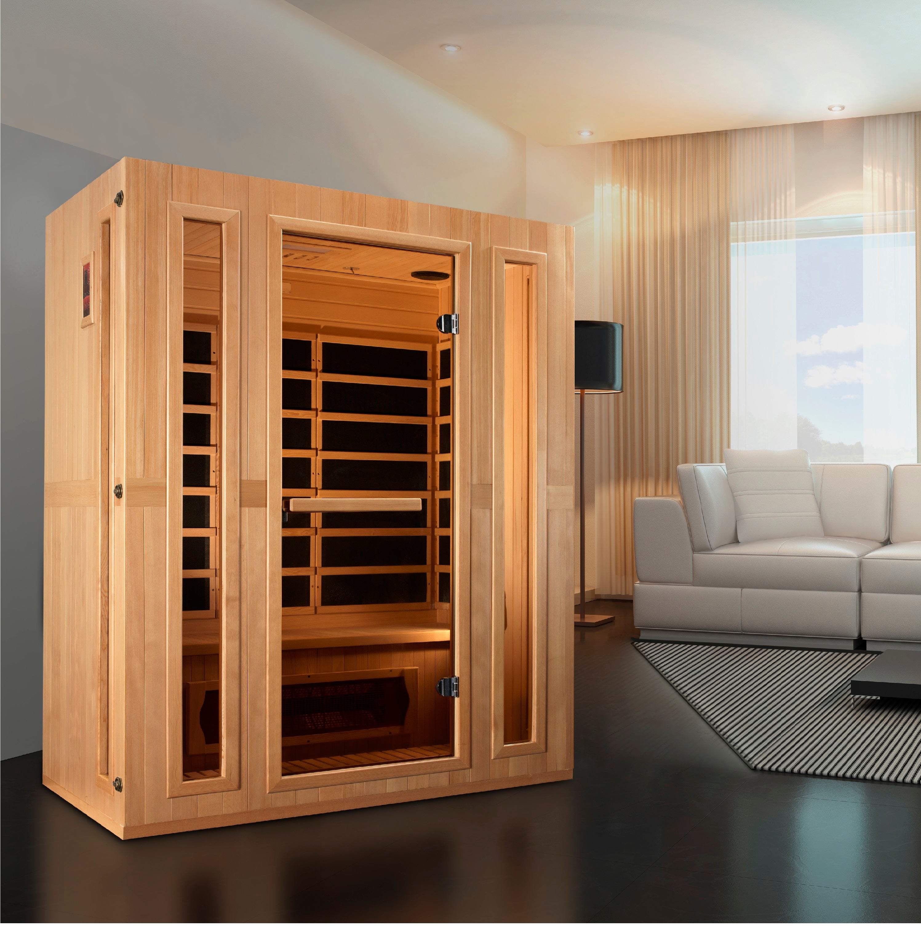 Maxxus "Trinity" Dual Tech 3 person Low EMF FAR IR Sauna (MX-LS3-01)