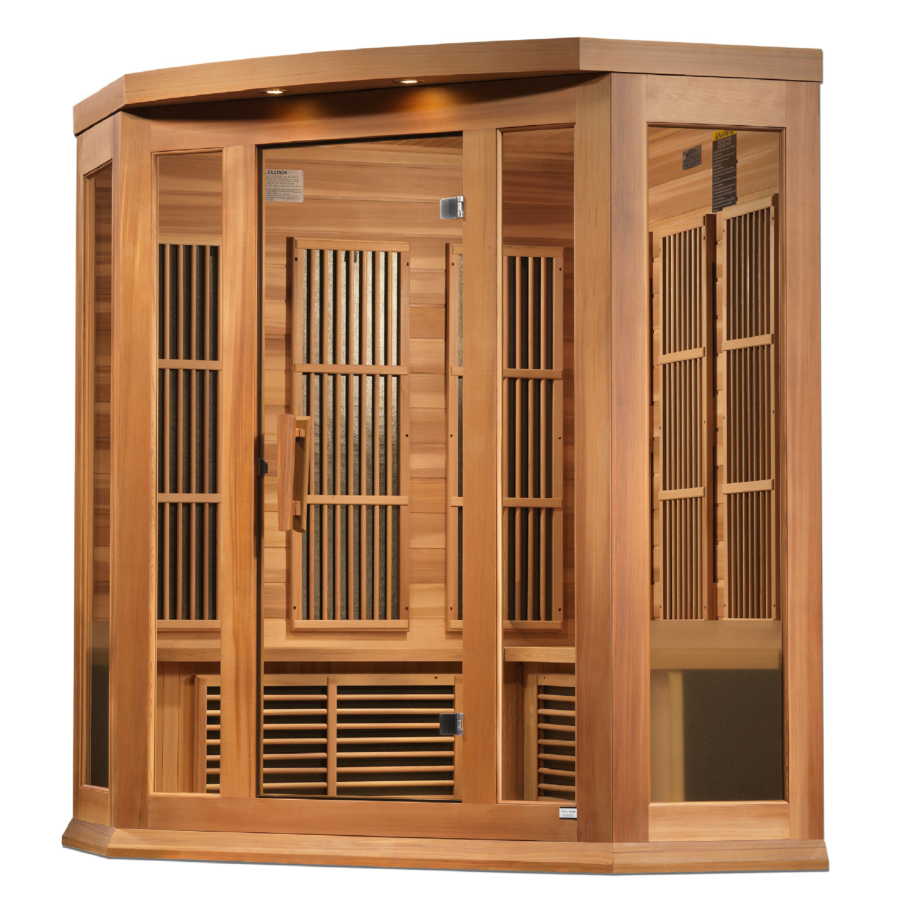 Maxxus "Avignon" 3 Person Corner Near Zero EMF FAR IR Sauna (MX-K356-01-ZF CED)