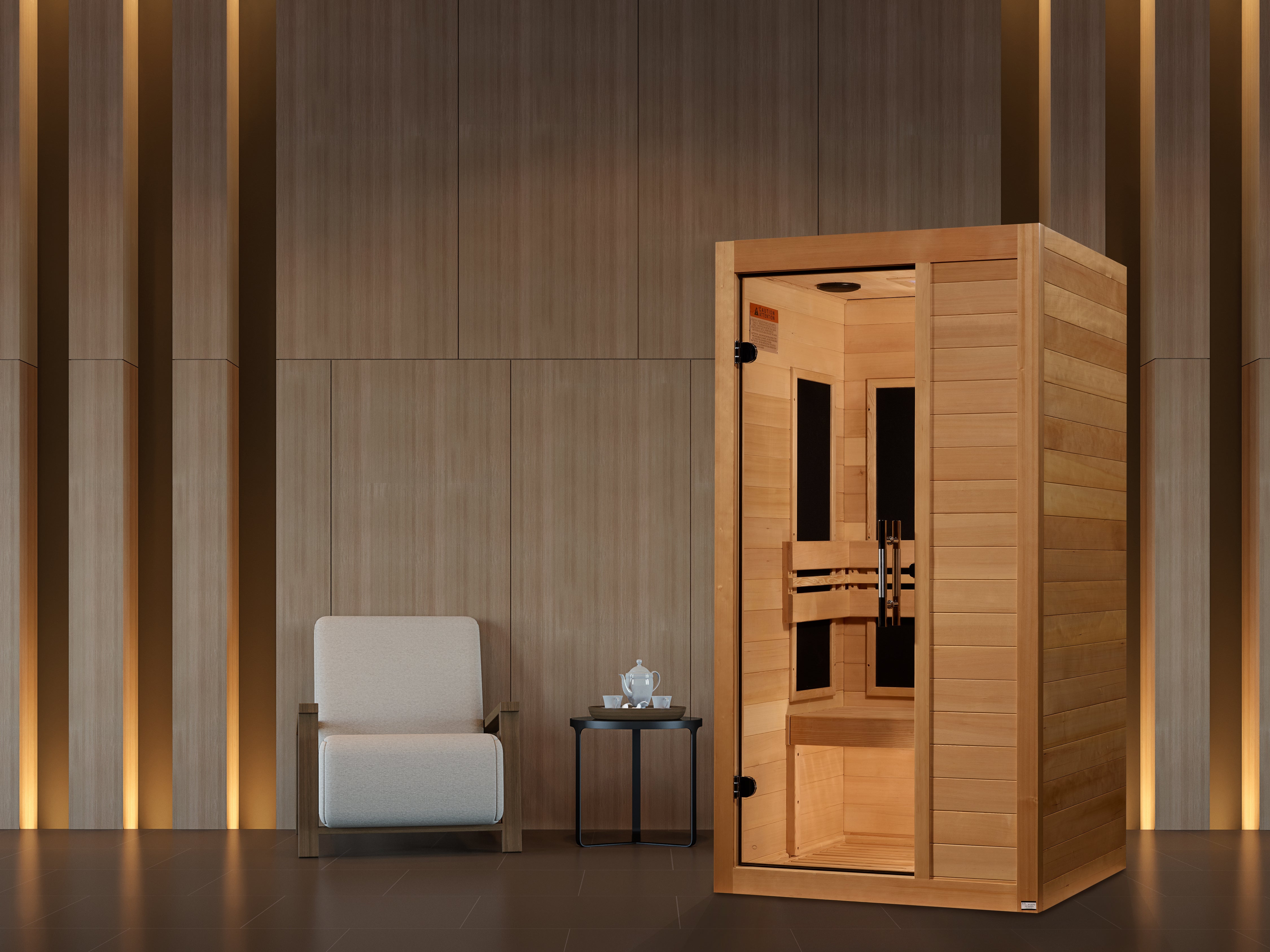 Maxxus "S-Line" 1 Person Low EMF FAR IR Sauna (MX-S106-01)