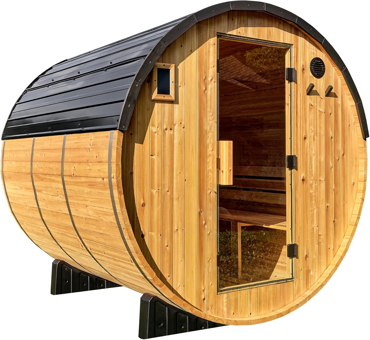 Backyard Discovery Paxton 4-6 Person Traditional Cedar Outdoor Barrel Sauna