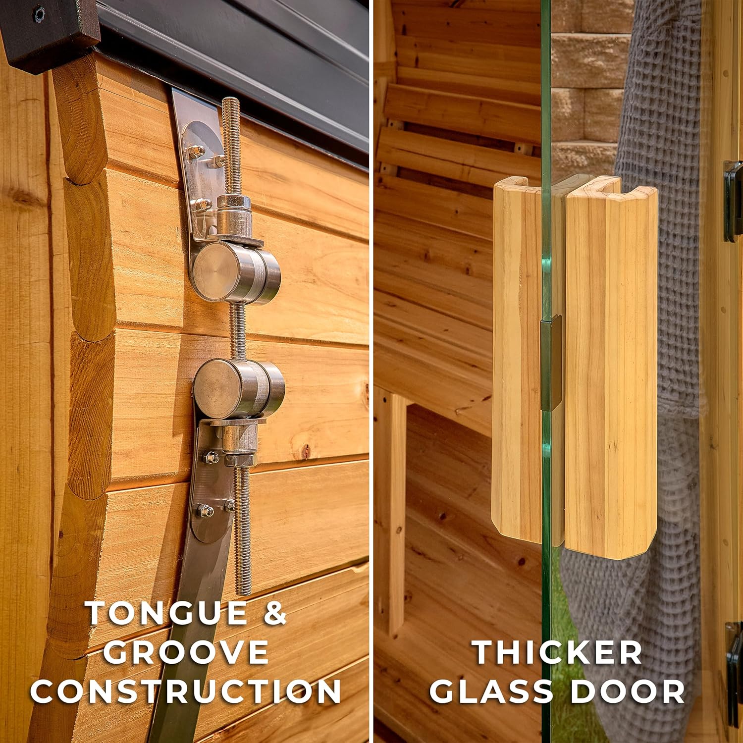 Backyard Discovery Paxton 4-6 Person Traditional Cedar Outdoor Barrel Sauna