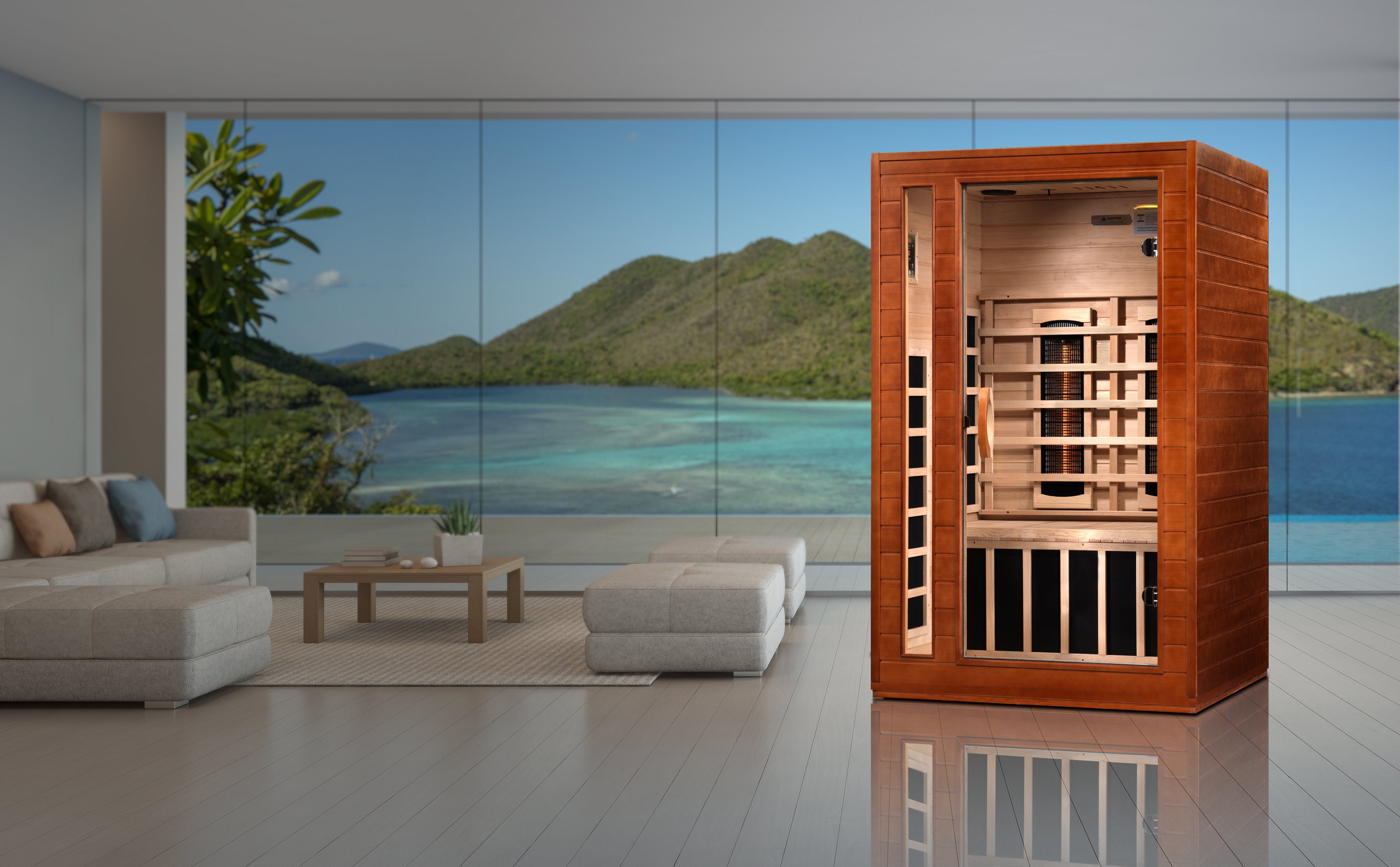 Dynamic Cardoba 2 Person Full Spectrum Near Zero EMF Infrared Sauna DYN-6203-02 FS