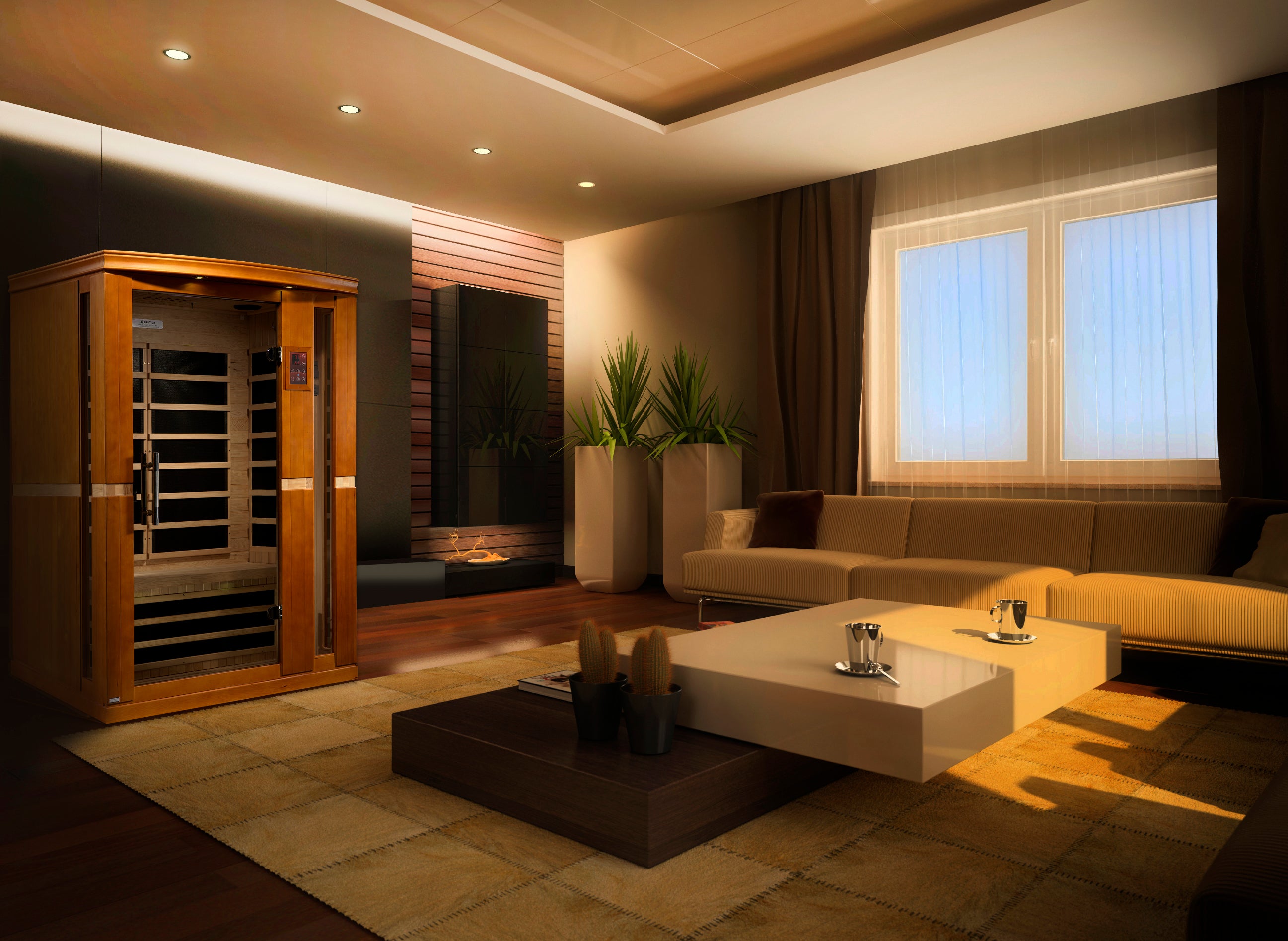 Dynamic "Vittoria" 2 Person Ultra Low EMF Far IR Sauna (DYN-6220-01 Elite)