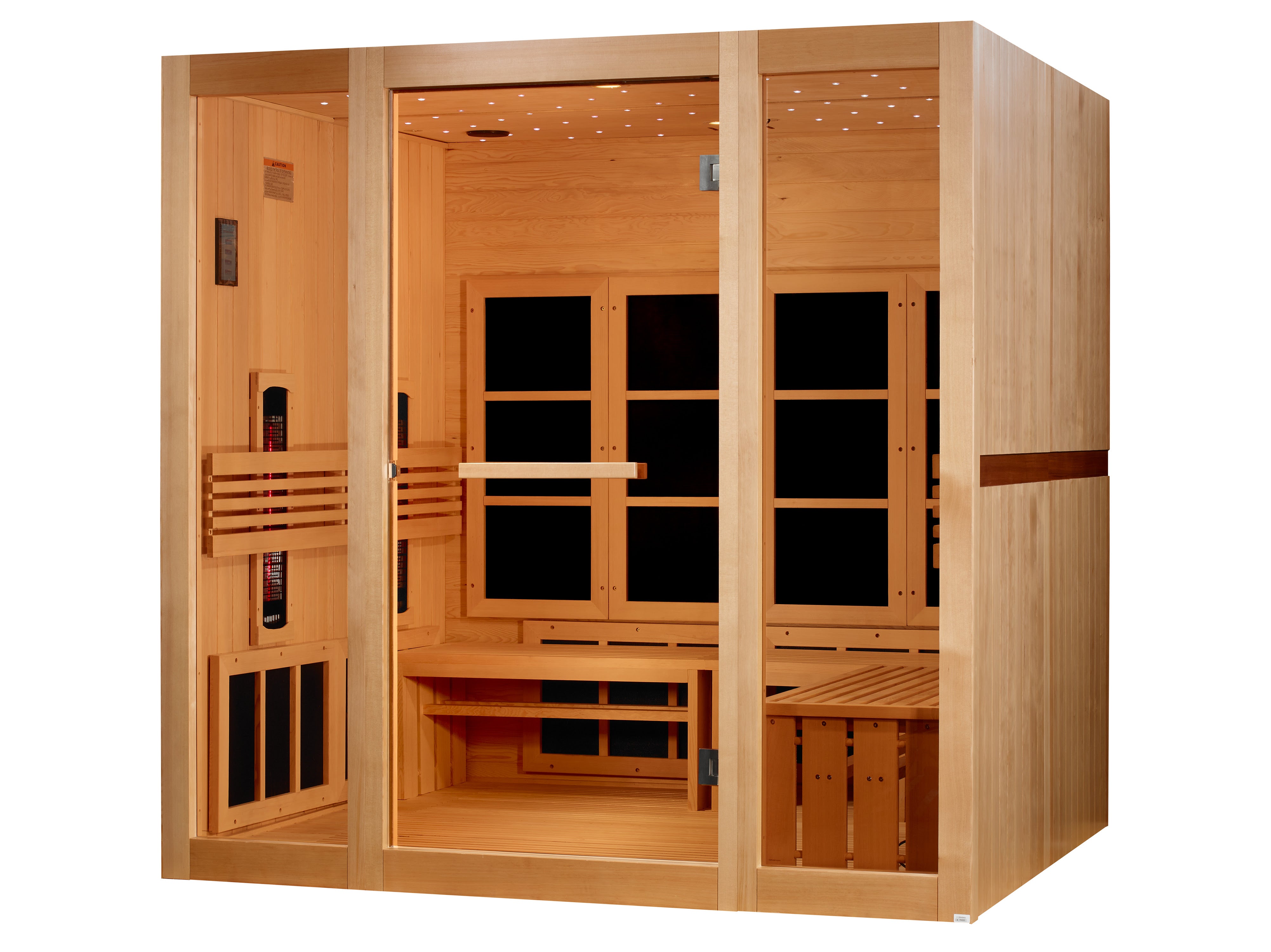 Golden Designs 8 Person Full Spectrum Near Zero EMF FAR IR Sauna (GDI-6880-03 FS)
