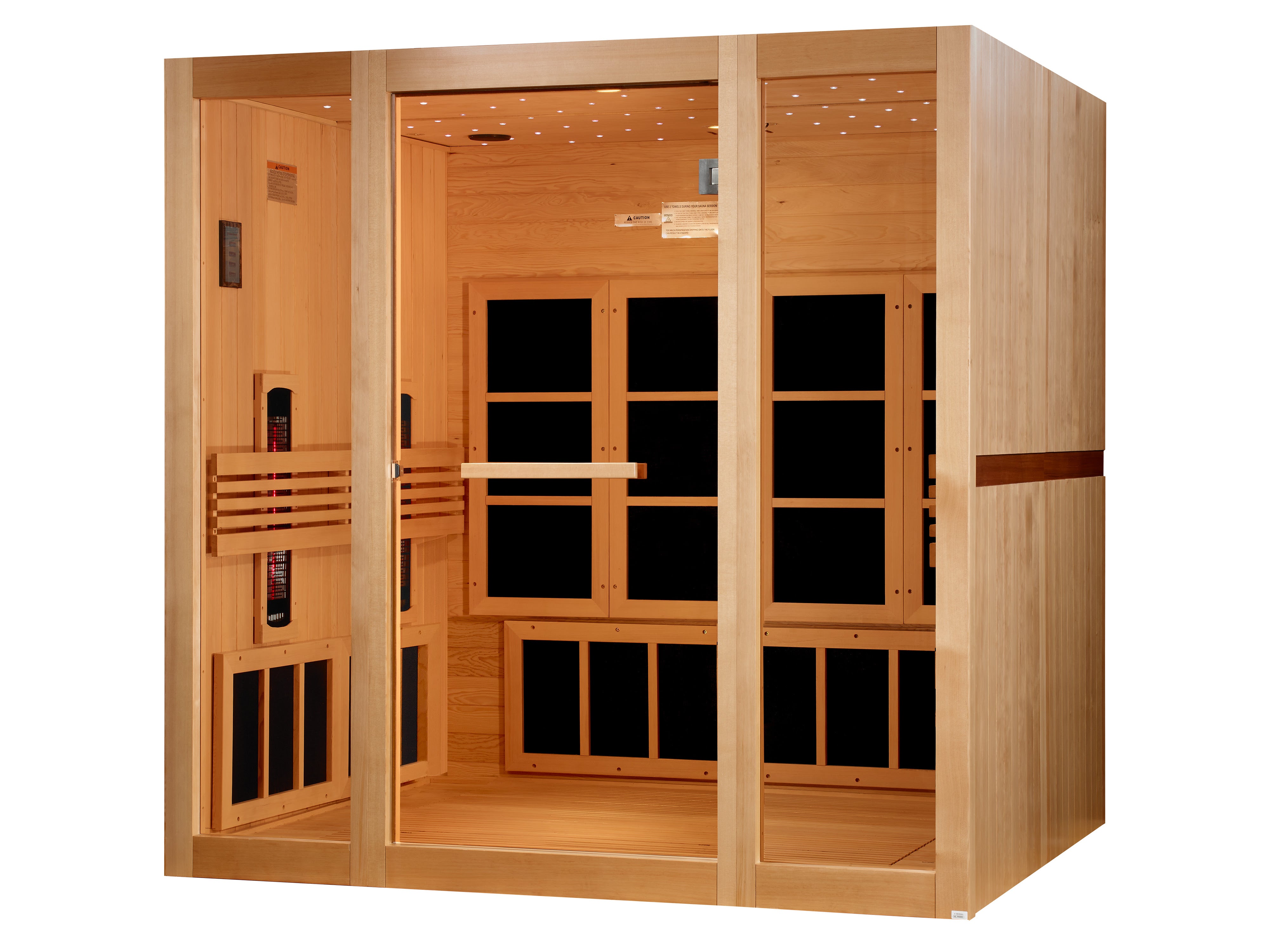 Golden Designs 8 Person Full Spectrum Near Zero EMF FAR IR Sauna (GDI-6880-03 FS)