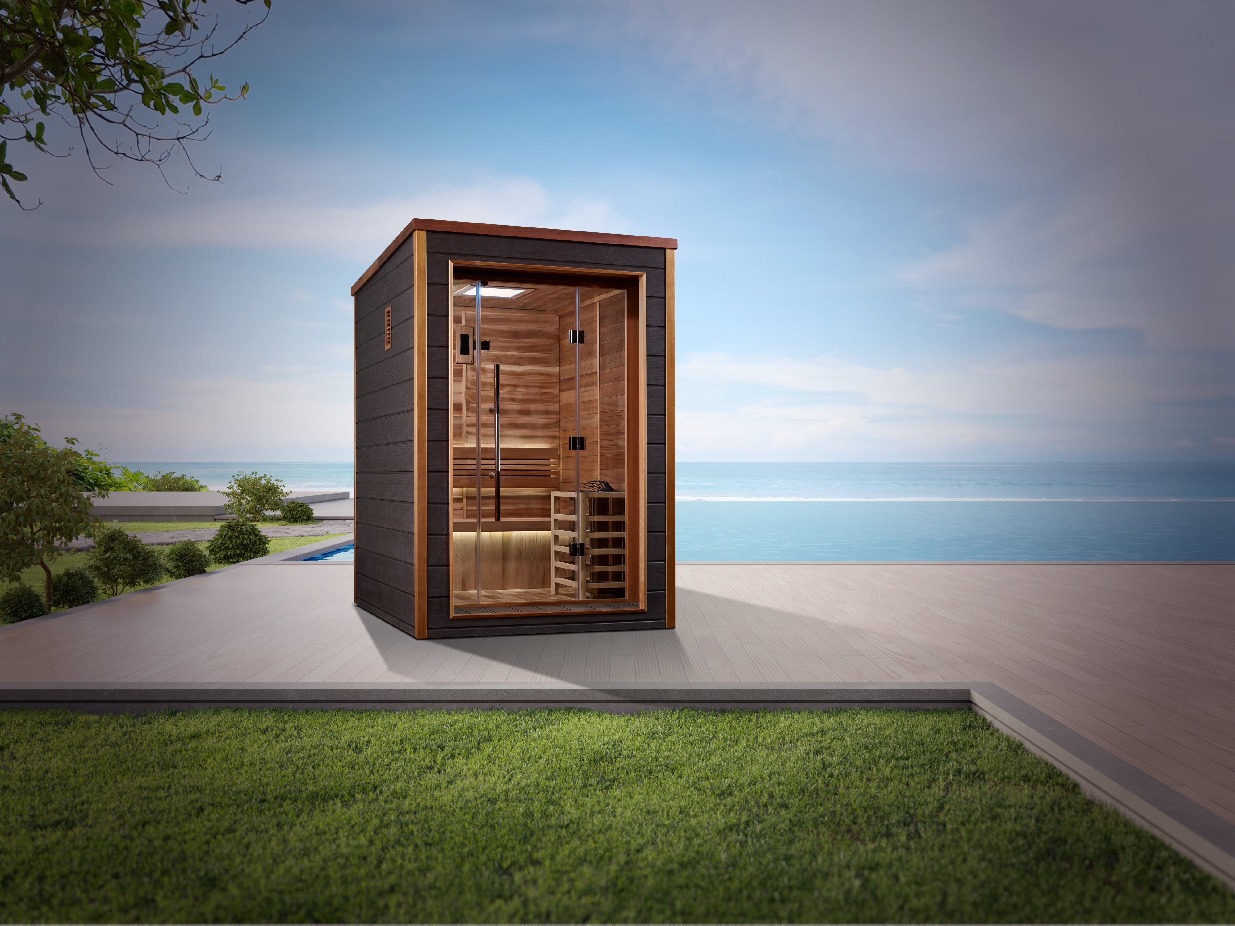 Golden Designs "Narvik" 2 Person Outdoor-Indoor Traditional Sauna (GDI-8202-01)