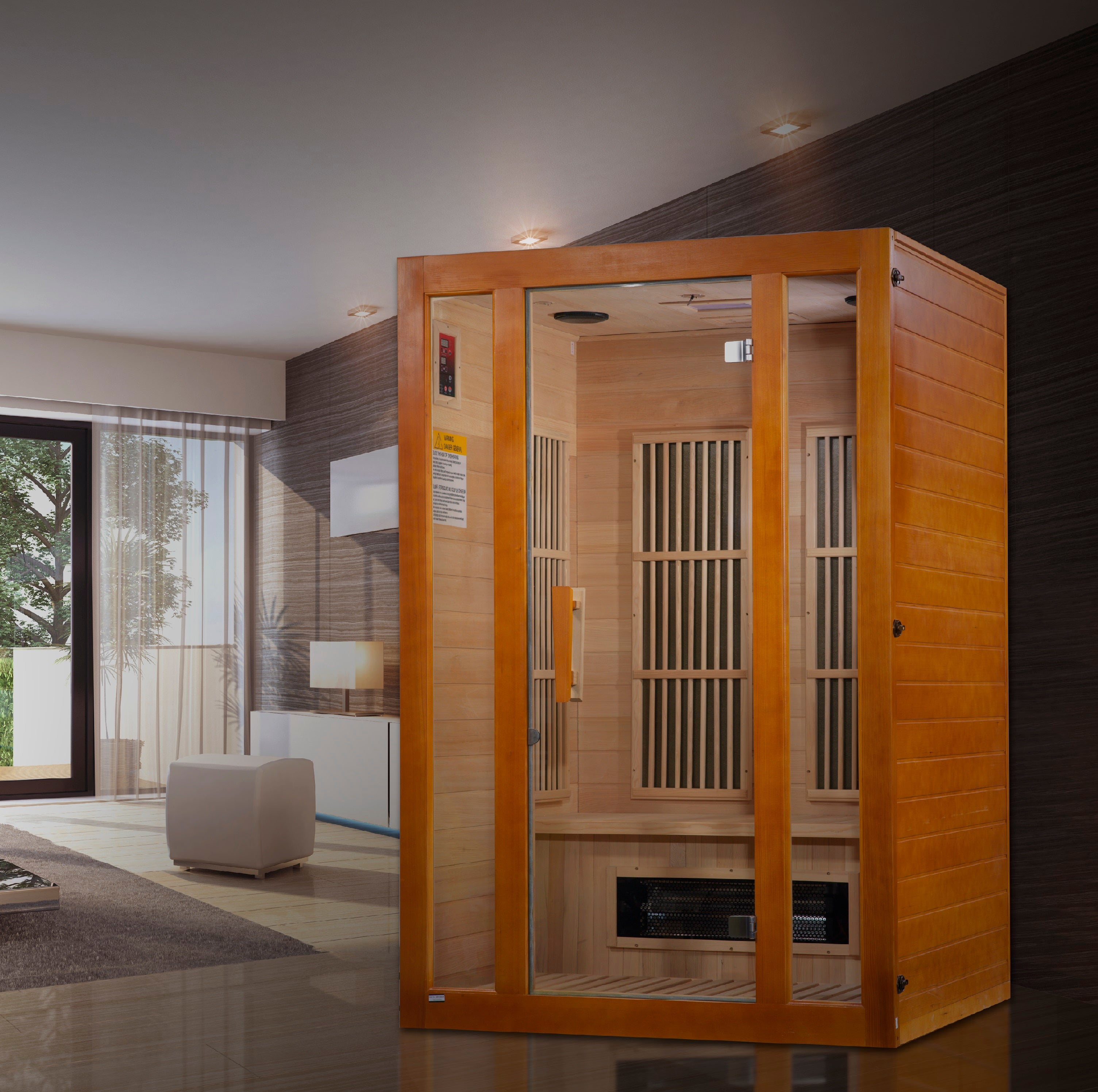 Maxxus "Aspen" Dual Tech 2 person Low EMF FAR IR Sauna (MX-J206-02S)