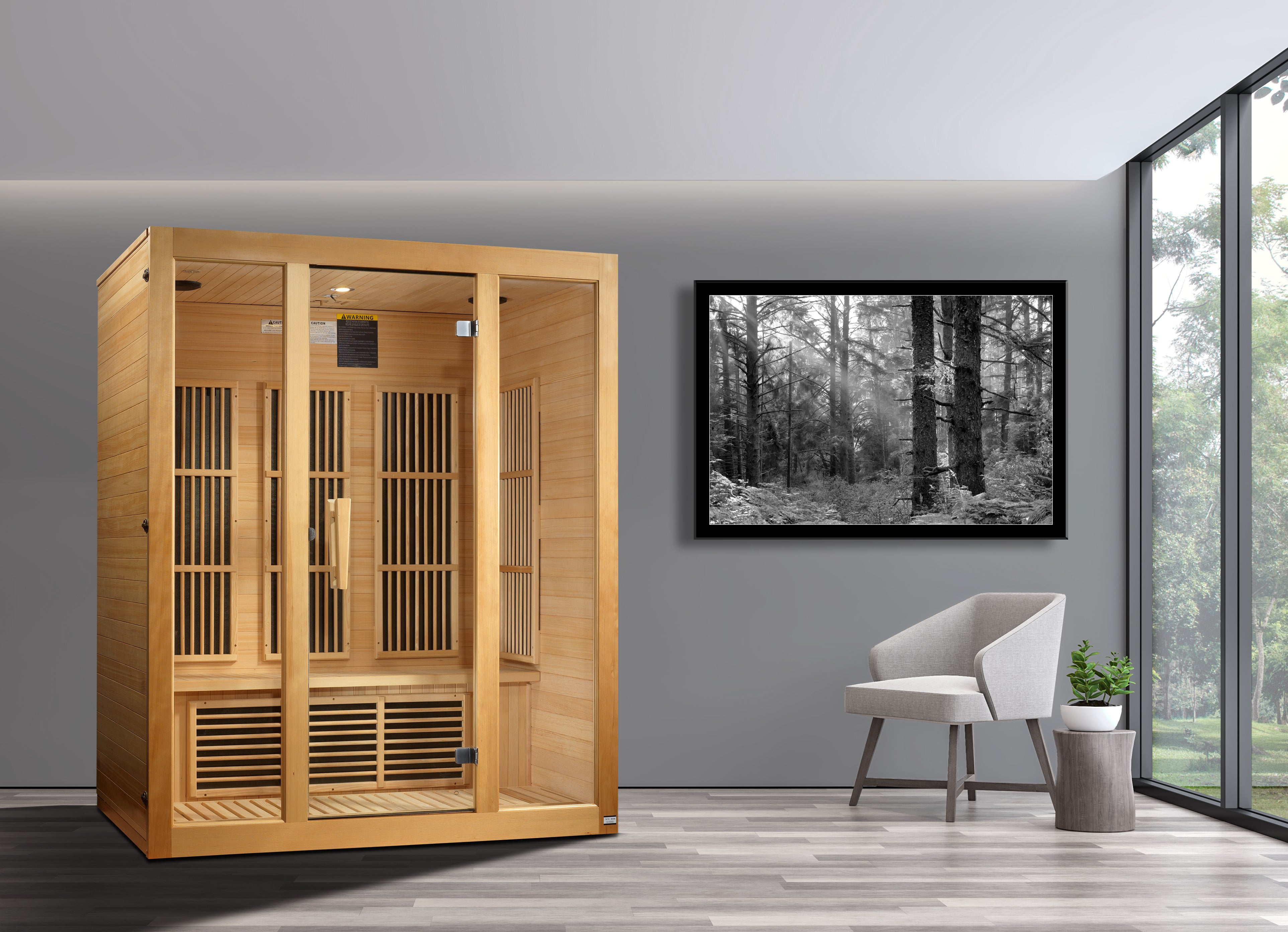 Maxxus "Bellevue" 3 Person Low EMF FAR IR Sauna (MX-J306-01)