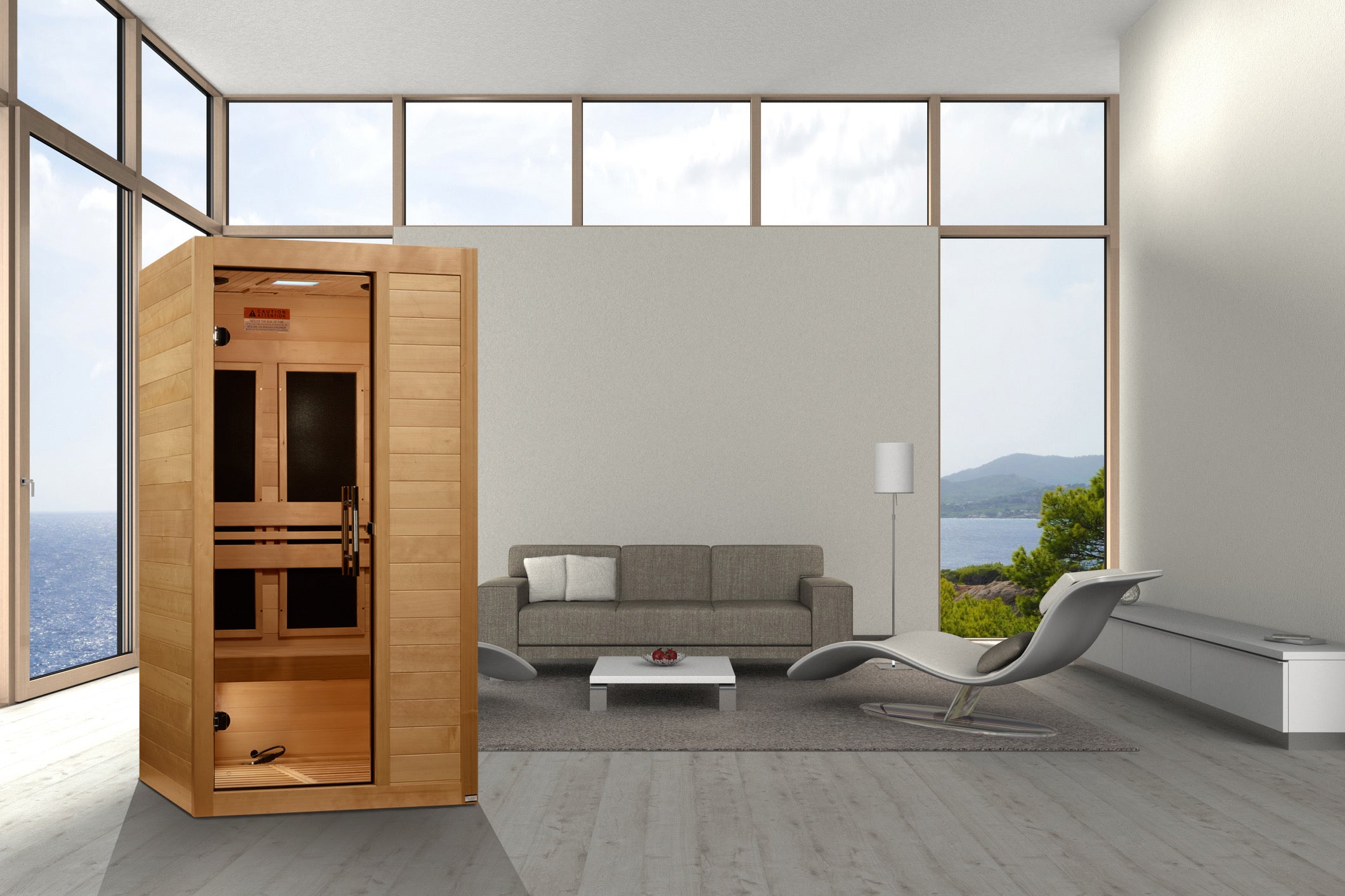 Maxxus "S-Line" 1 Person Ultra Low EMF FAR IR Sauna (MX-S106-01 ELITE)