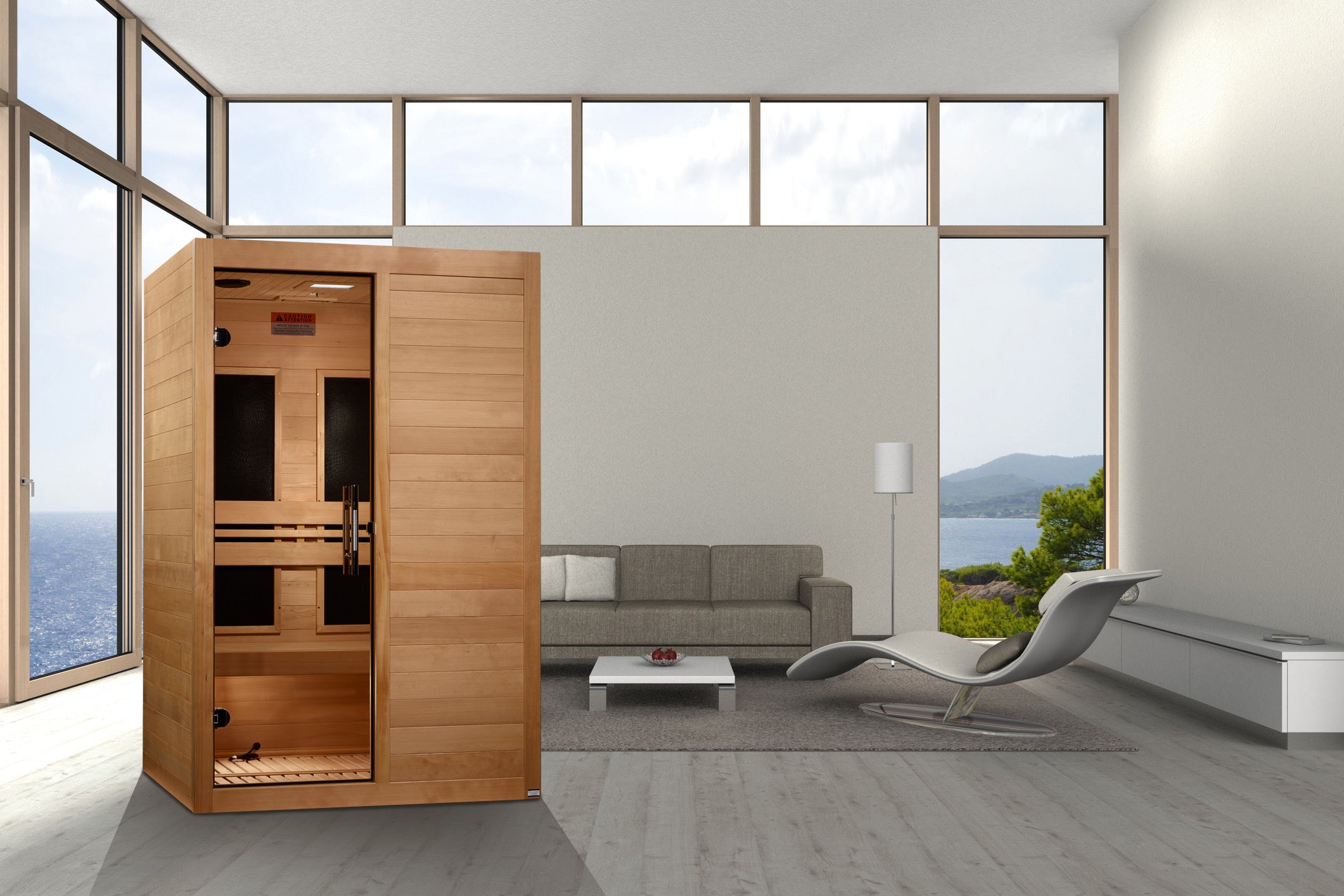 Maxxus "S-Line" 2 Person Low EMF FAR IR Sauna (MX-S206-01)
